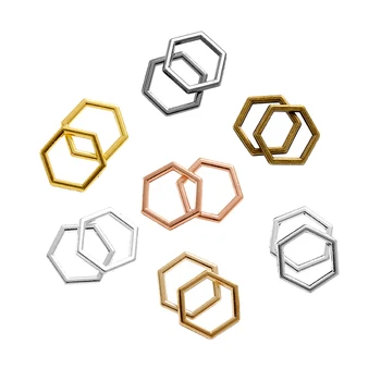 YuenZ 10 шт. 7Color Mini Hexagon Charm Hollow Glue Blank Pendant Tray Bezel Charms DIY Браслет Ожерелье Ручная работа Безель Плесень