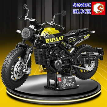 SEMBO мотоцикл строительный блок гоночная модель сложная в сборке фигурка коллекция памятные украшения подарок на день рождения