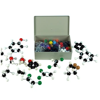 444 шт. Набор молекулярных моделей Неорганическая и органическая химия, как показано Атомы PP Science Молекулярные модели, кодирующие атомы для детей