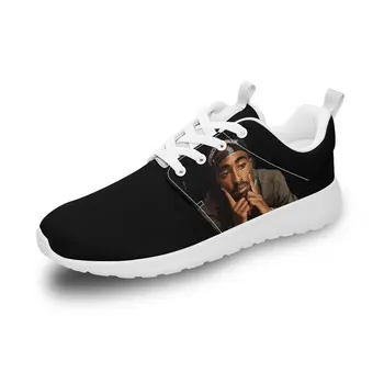 Tupac Rapper 2Pac Design Женская обувь для ходьбы Дышащая широкая нескользящая мужская обувь Кроссовки Тренажерный зал Бег трусцой Тренировочная обувь