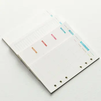 Конфеты многовидовая внутренняя бумага для сердцевины спирального блокнота: планировщик недели / дня / месяца, список