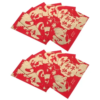 Красные конверты Год Дракон Красные Пакеты Удача Деньги Конверты Новогодние Деньги Карманные Подарки