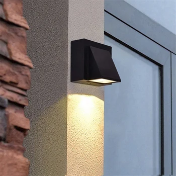 HOT-2X 5W Современный светодиодный настенный светильник Открытый водонепроницаемый настенный светильник Идеально подходит для коридора, двора, ворот, террасы, балкона, сада