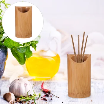  Кухонные палочки для еды Ведро для хранения Настольный бамбуковый держатель для посуды Держатель для домашних палочек для еды
