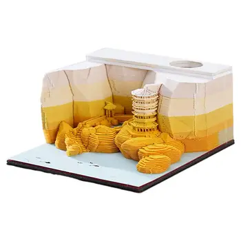 3D Блокноты для заметок 3D Блокнот 3D Стикеры Кубики Пейзаж Форма 3D Настольный Календарь Мини Пейзаж Модель Офисные аксессуары Подарок