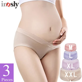3 шт./комплект хлопчатобумажное нижнее белье для беременных U-образный трусики с низкой талией для беременных свободный живот для защиты здоровья ребенка женские трусы