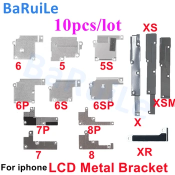 BaRuiLe 10шт ЖК-дисплей DisPlay FPC Flex Кабель чехол для iphone 11 6 6S plus 7 8 X внутренний металлический кронштейн зажим держатель Wi-Fi