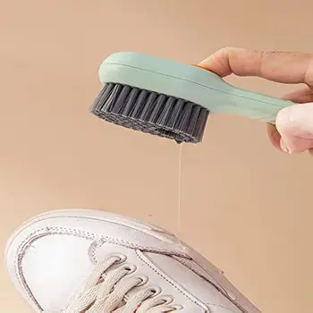 Щетка для обуви Щетка для чистки обуви Щетка для чистки с дозатором мыла для ванной комнаты, кухни, мягкой одежды и обуви, щетка для чистки