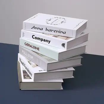 Складная поддельная книга Реальность Английский Современный настольный книжный орнамент Украшения Простая 3D-симуляция Книжное кафе