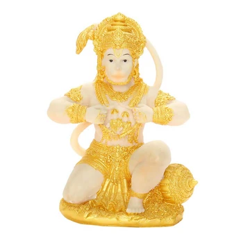 Золотая статуя Ханумана Скульптура индийского лорда Коллекция статуэток Индии Идол Мурти Пуджа Скульптура для декора Орнамент