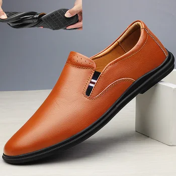 JKPUDUN Мужская обувь Повседневная дышащая мягкая подошва Офисные лоферы Обувь Мужская дизайнерская обувь Мужская итальянская марка Мокасины Zapatos Hombre