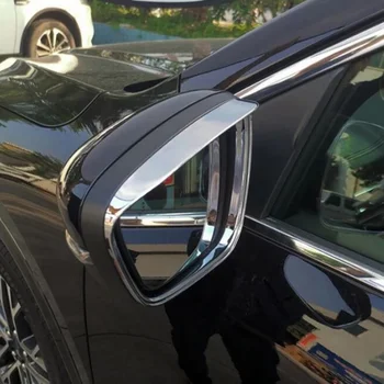 Для Ford Kuga Escape 2020 2021 ABS Хром Зеркало заднего вида Дождевой оттенок Непромокаемое зеркало Крышка для бровей Отделка Стиль