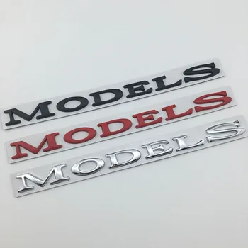 3D Металл Серебристый Черный Красный Логотип ModeL S Эмблема Автомобиль Значок Багажник Наклейка Для Tesla ModeL S Stikcer Аксессуары