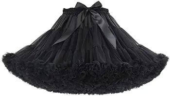  Последний образ нового стиля Женская 3-слойная плиссированная тюлевая юбка пачка пышная вечеринка косплей юбка