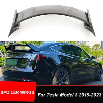 Для Tesla Model 3 2019-2023 Задний спойлер крышки багажника CMST Sport StyleРегулировка крыла Внешние аксессуары ABS Черные аксессуары