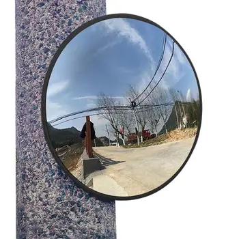  Зеркало безопасности дорожного движения 11,8 дюйма Зеркала слепых зон Круглое зеркало «рыбий глаз» Широкоугольное зеркало для подъездной дорожки для слепых зон с регулируемым