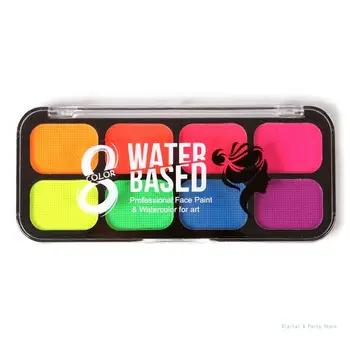M17F 8 Цветная УФ-светящаяся краска для торта Вода Активируемый макияж Безопасность для детей и взрослых