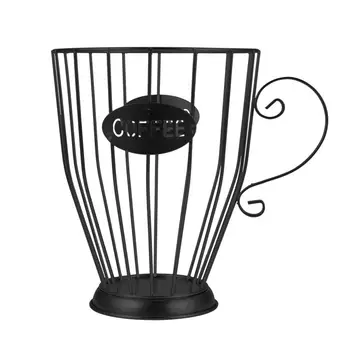 Универсальная корзина для хранения кофейных капсул Корзина для кофейных чашек Винтажный органайзер для кофейных капсул для домашнего кафе отеля