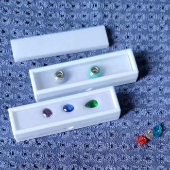 Sale Loose Diamond Jewelry Display Box Видимые драгоценные камни Бусины Футляр для хранения Камень Кольцо Серьги Органайзер Подарочная упаковка Коробка 6 шт.