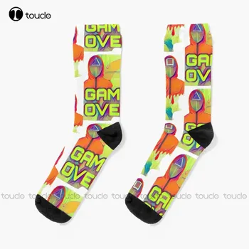 Game Ouvert Socks Мужские черные носки Персонализированные пользовательские носки унисекс для взрослых подростков и молодежи 360 ° Цифровая печать Рождественский подарок Подарок