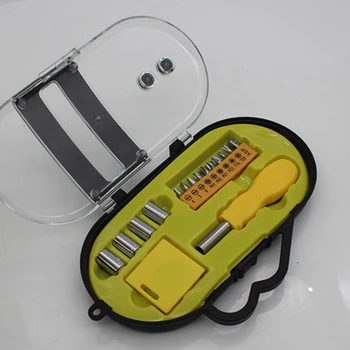E5BE Портативный Домашний Инструмент Набор Из 14 Предметов Небольшой Базовый Бытовой Инструмент Плоскогубцы Рулетка Многобитная Розетка Подарок На День Рождения Для Мужчин
