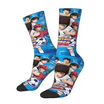 Харадзюку Япония Футбольная манга Капитан Цубаса Носки Женщины Мужчины Теплые 3D-печать Спортивные баскетбольные носки
