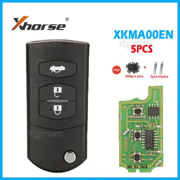 5 шт. Xhorse XKMA00EN VVDI Проводной пульт дистанционного управления 3 кнопки Дистанционный автомобильный ключ для Mazda Carkey для VVDI2 Mini Key Tool Английская версия