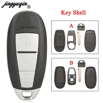 jingyuqin 2 кнопки Дистанционный чехол для ключей Suzuki Swift SX4 Vitara 2010-2016 TS008 / TS007 fob Smart Car Shell Замена