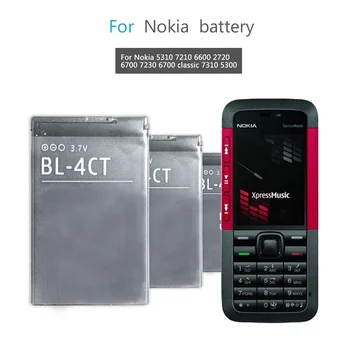 Аккумулятор мобильного телефона для Nokia 5310 6700S X3 X3-00 7230 7310C 5630 2720A 7210C 6600F BL 4CT BL-4CT 860 мАч