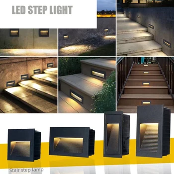 Современный светодиодный наружный настенный светильник для строительства ступеней и лестниц с подземным освещением газона и сада различных размеров