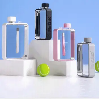  Высокое качество 380 мл A5 Плоская чашка для воды Портативная креативная квадратная бутылка для питья большой емкости Спортивный кувшин для воды