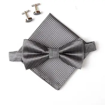 2019 новое поступление мужской комплект галстуков-бабочек Галстуки-бабочки запонки Карманный квадратный носовой платок