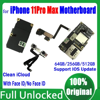 Бесплатная доставка для материнской платы IPhone 11 Pro Max Оригинальная материнская плата для разблокировки материнской платы IPhone 11 Pro Max с/без пластины FaceID