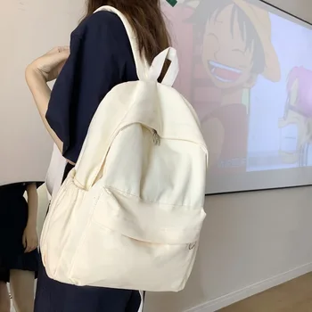 Женский рюкзак Однотонный женский многокарманный повседневный женский дорожный рюкзак Высококачественная школьная сумка для девочки-подростка Книжные рюкзаки