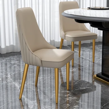 Водонепроницаемые роскошные обеденные стулья Modren Подушка с металлическими ножками Nordic Chair Designe для спальни Meuble Salon Мебель в итальянском стиле