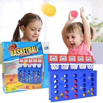 Детская настольная головоломка катапультируемые игрушки двойное катапультирование веселая игра с четырьмя мячами