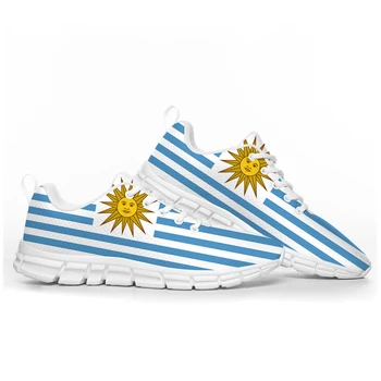 Уругвайский флаг Спортивная обувь Мужские Женские Подростки Дети Детские Кроссовки Повседневная Изготовленная На Заказ Высококачественная Пара Обувь