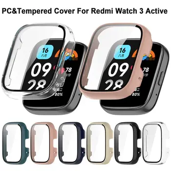  защитный чехол для Redmi Watch 3 Active Full Cover Screen Protector Пленка из закаленного стекла Бампер Shell PC + Закаленная крышка