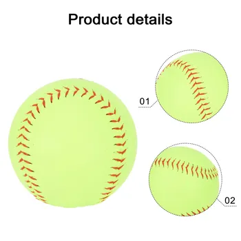  Тренировочный мяч Софтбол 12-дюймовый пробковый ПВХ чехол Немаркированный тренировочный мяч Durabe для использования оптимальной точности выполнения
