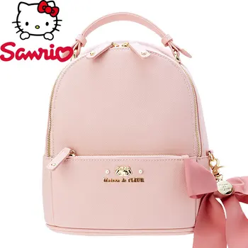 Sanrio Hello Kitty Новый мини-рюкзак Мультфильм Симпатичный женский мини-рюкзак Роскошный бренд Модная школьная сумка для девочек Высокое качество