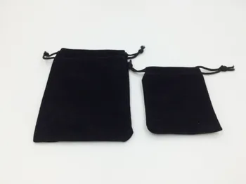 100 шт. 10 * 12 см черный чистый цвет бархатные сумки женские винтажные сумки на шнурке для вечеринки / ювелирные изделия / подарок diy ручной работы сумка для упаковки сумок