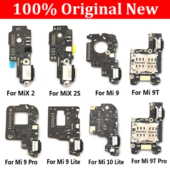 100% оригинальный USB-разъем для зарядки Разъем порта Микрофонная плата Flex для Xiaomi Mi 9 9T 8 Pro / Mi 10 10T 9 8 Lite / Mix 2 2S