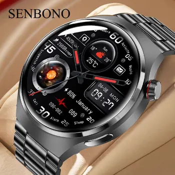 SENBONO 2023 Умные часы Мужчины IP68 Водонепроницаемое приложение GPS-трекер Сердечный ритм Tacker Bluetooth Call Спортивные умные часы для GT4 Pro