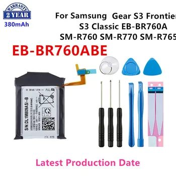  Совершенно новый аккумулятор EB-BR760ABE 380 мАч для Samsung Gear 3 Frontier / Classic SM-R770 SM-R760 R765 SM-R765S Аккумуляторы + Инструменты