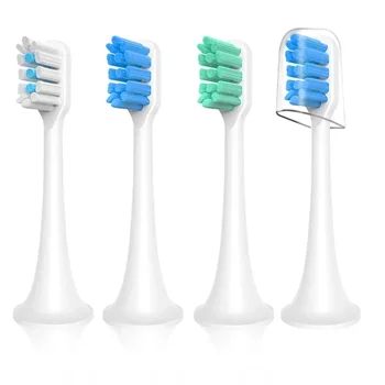 2/4 шт. Сменная насадка для электрической зубной щетки xiaomi Mijia T300 / T500 / T700 Sonic Щетка из щетины Dupont Индивидуальная упаковка