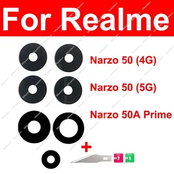 Стекло объектива задней камеры для Realme Narzo 50 4G 5G Narzo 50A Замена стеклянного объектива основной задней камеры