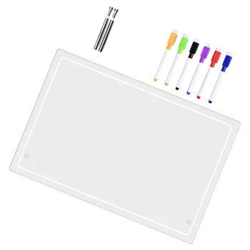 Прозрачный планировщик доски для написания сообщений с ручкой для списка дел Офисный стол Белая доска Настольная акриловая заметка для заметок