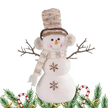 Чучело Санта-Клауса Снеговик Мягкая анимированная кукла Удобная и нежная снеговик Крытые наружные украшения для домашних парков Вечеринка