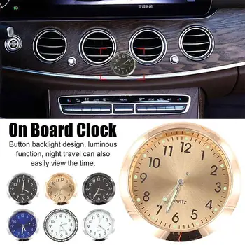 Мини В Автомобиле Светящиеся Автомобильные Часы Автомобили Внутренние Наклеиваемые Часы Механика Кварцевые Часы Авто Орнамент 40 мм 43 мм Цифровые часы