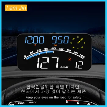 G10 Авто GPS HUD Спидометр Часы Одометр Проекционный дисплей Цифровой GPS Сигнализация На борту Компьютер Лобовое стекло Проектор Температура воды